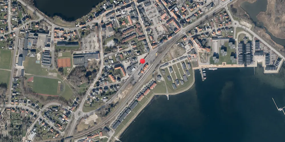 Historisk kort over Gråsten Station Historisk kort over Gråsten Station