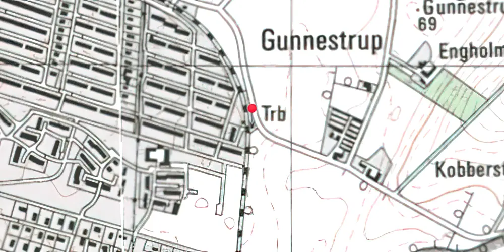 Historisk kort over Gunnestrup Station Historisk kort over Gunnestrup Station