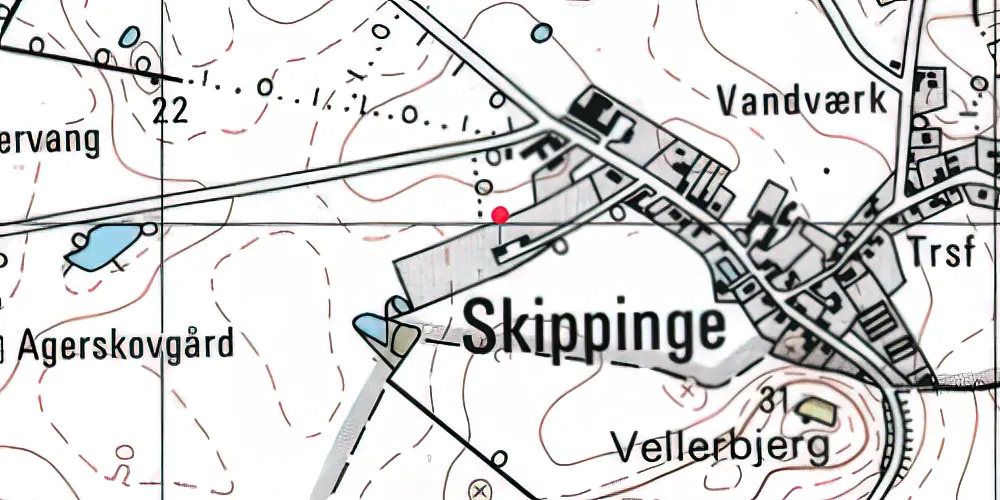 Historisk kort over Starreklinte Station Historisk kort over Starreklinte Station
