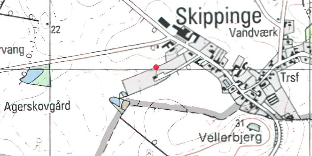 Historisk kort over Starreklinte Station Historisk kort over Starreklinte Station