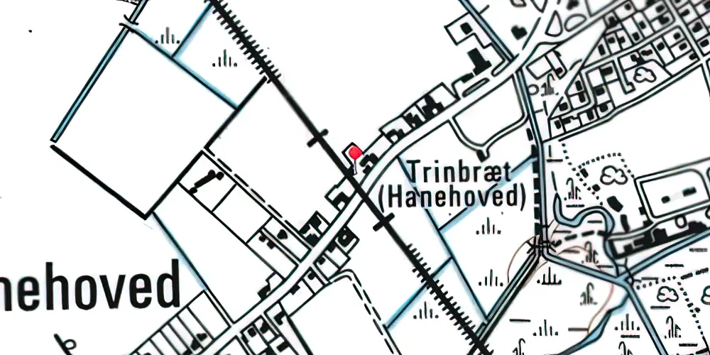 Historisk kort over Hanehoved Trinbræt Historisk kort over Hanehoved Trinbræt