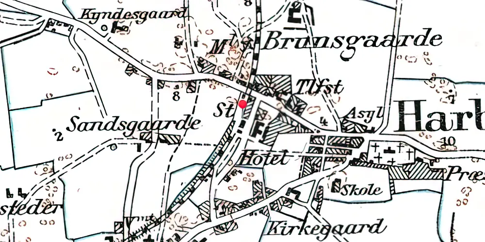 Historisk kort over Harboøre Station Historisk kort over Harboøre Station