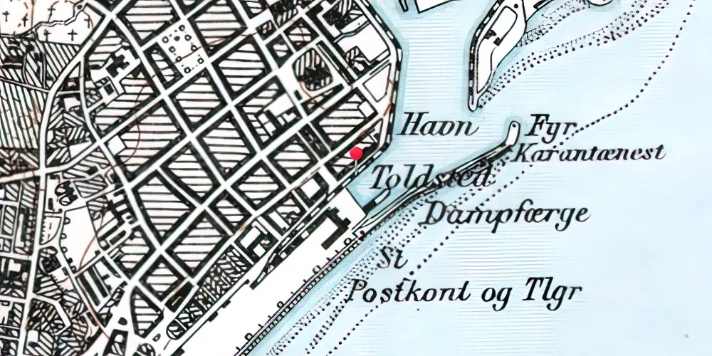 Historisk kort over Havnepladsen Trinbræt Historisk kort over Havnepladsen Trinbræt