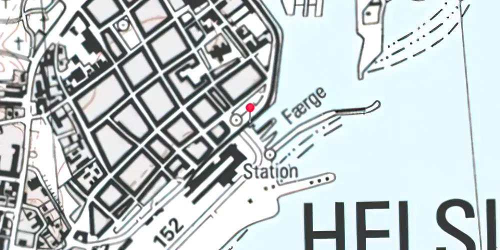 Historisk kort over Havnepladsen Trinbræt