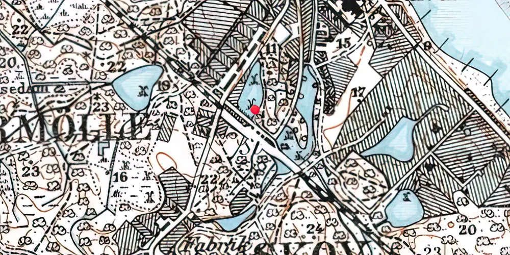 Historisk kort over Hellebæk Station