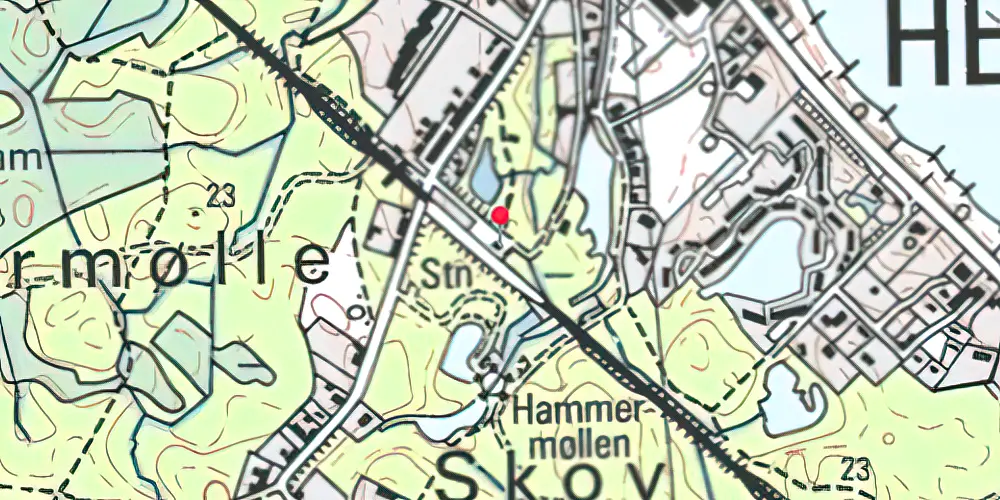 Historisk kort over Hellebæk Station