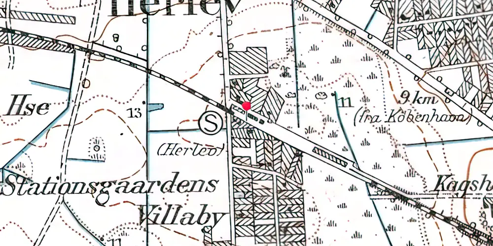 Historisk kort over Herlev Station Historisk kort over Herlev Station