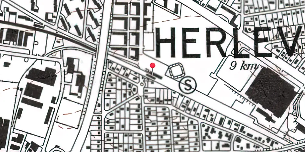 Historisk kort over Herlev Station