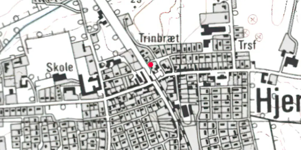 Historisk kort over Hjerm Trinbræt Historisk kort over Hjerm Trinbræt