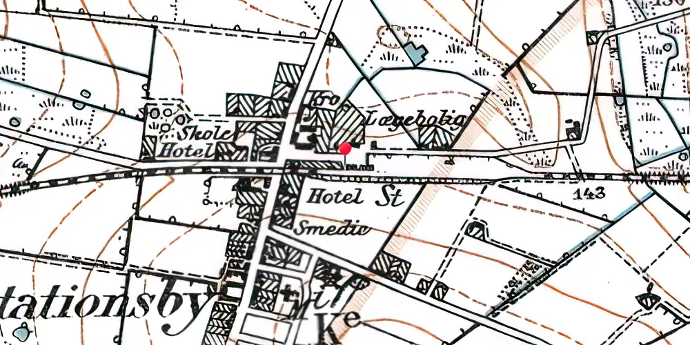 Historisk kort over Holsted Station Historisk kort over Holsted Station