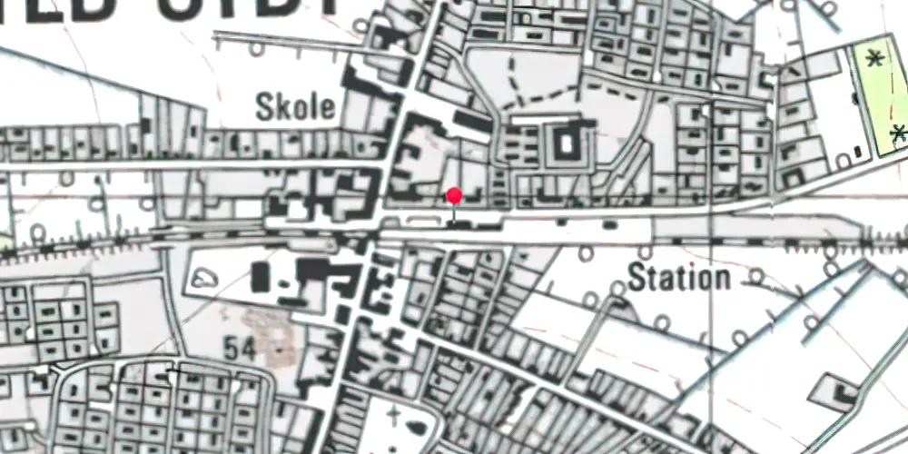 Historisk kort over Holsted Station Historisk kort over Holsted Station