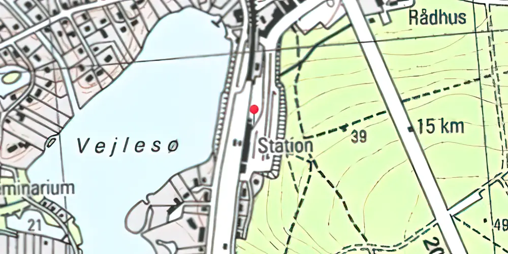 Historisk kort over Holte Station