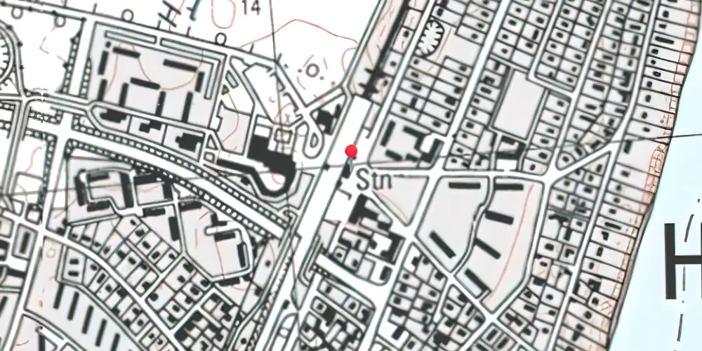 Historisk kort over Humlebæk Station