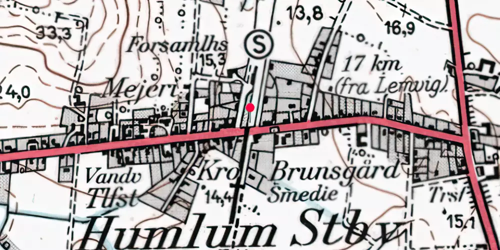 Historisk kort over Humlum Trinbræt Historisk kort over Humlum Trinbræt