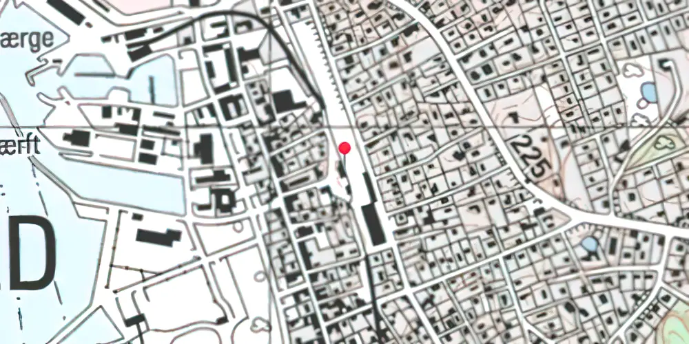 Historisk kort over Hundested Station Historisk kort over Hundested Station