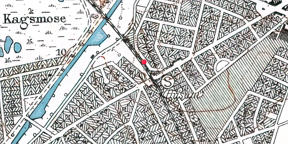 Historisk kort over Husum S-togsstation