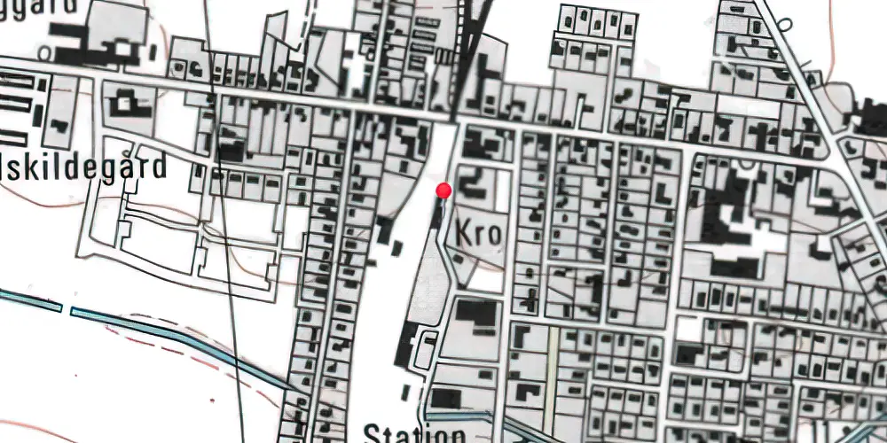 Historisk kort over Hårlev Station Historisk kort over Hårlev Station