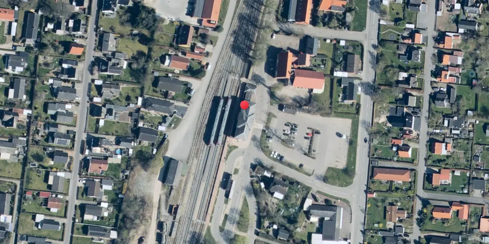 Historisk kort over Hårlev Station Historisk kort over Hårlev Station
