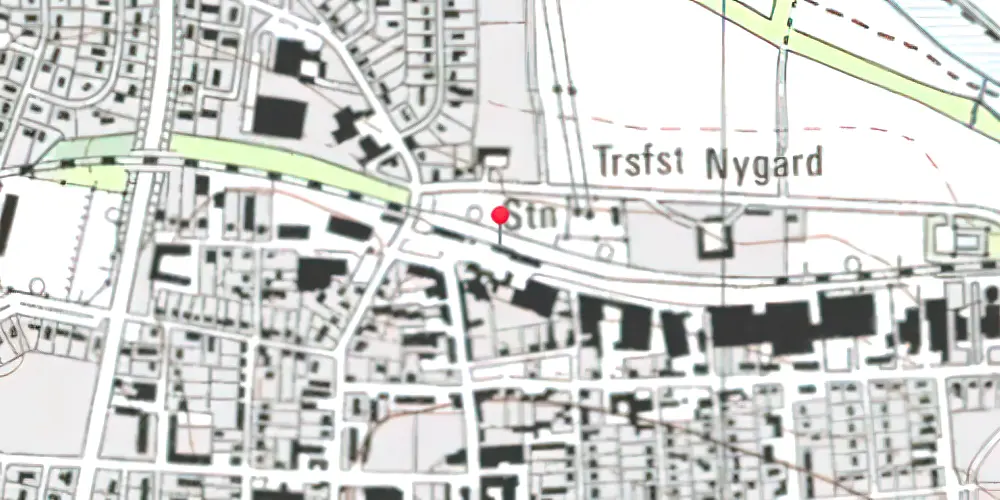 Historisk kort over Ikast Station Historisk kort over Ikast Station