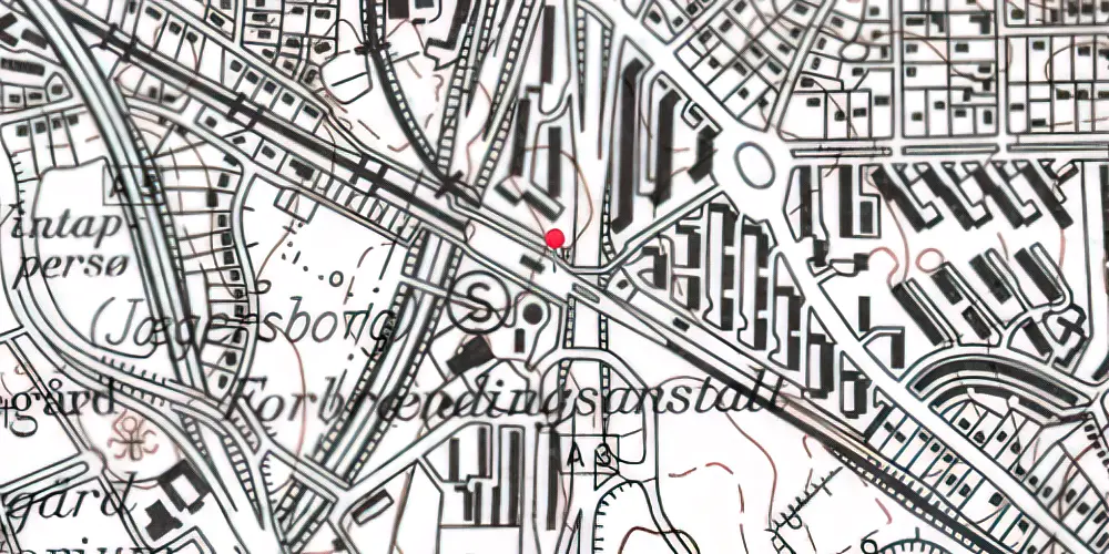 Historisk kort over Jægersborg Station