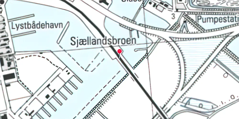 Historisk kort over Kalvebod Teknisk Station Historisk kort over Kalvebod Teknisk Station