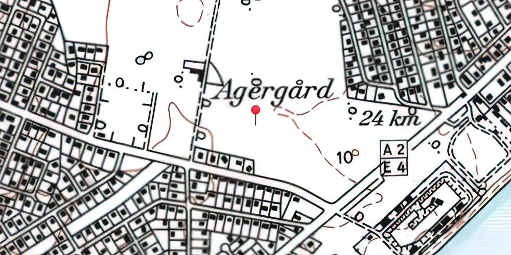 Historisk kort over Karlslunde Station