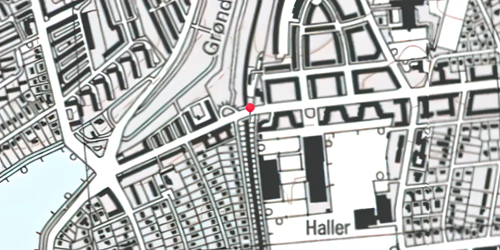 Historisk kort over KB Hallen Trinbræt