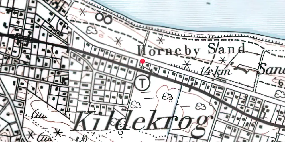 Historisk kort over Kildekrog Trinbræt Historisk kort over Kildekrog Trinbræt