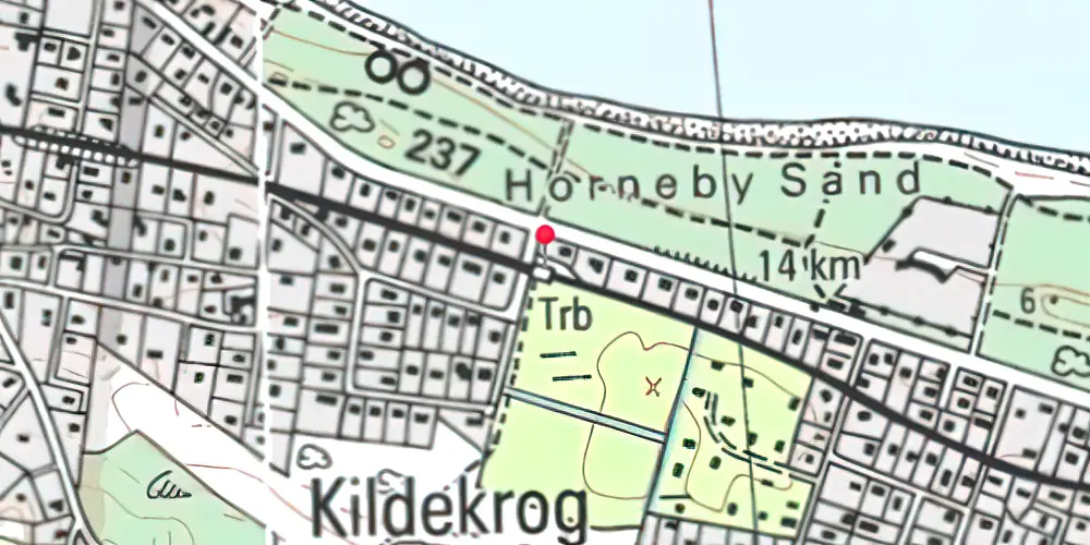 Historisk kort over Kildekrog Trinbræt Historisk kort over Kildekrog Trinbræt