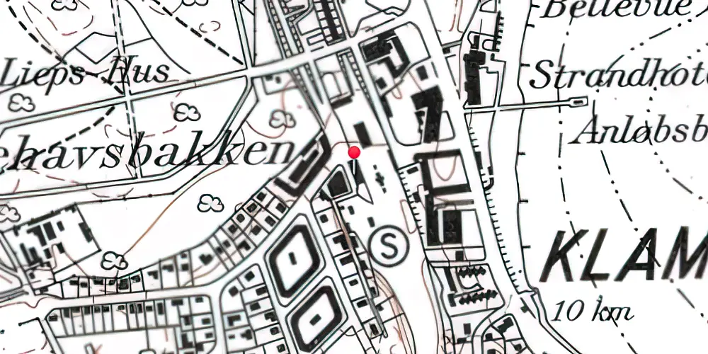 Historisk kort over Klampenborg Station Historisk kort over Klampenborg Station