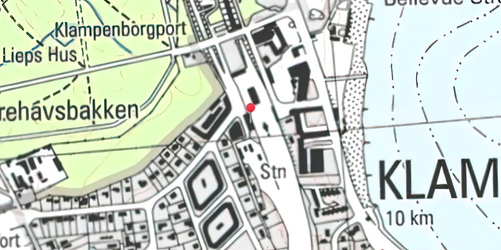 Historisk kort over Klampenborg Station