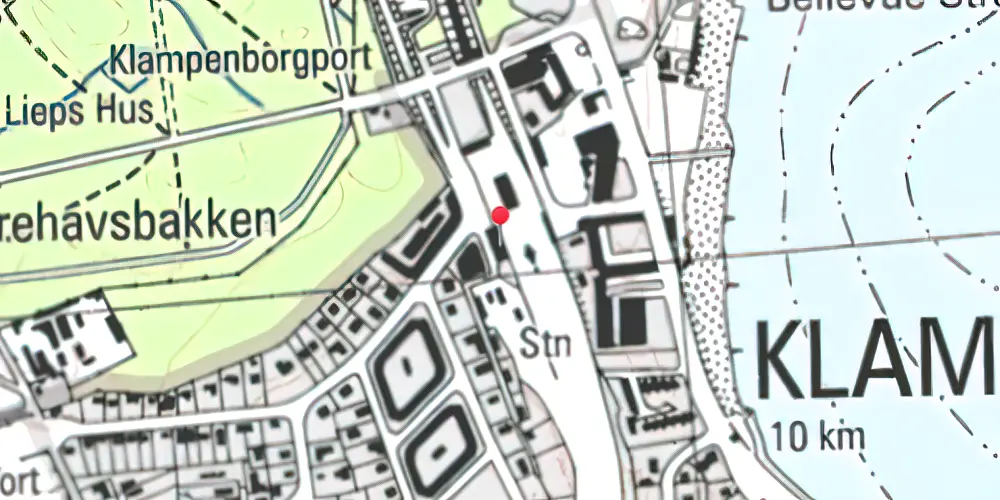 Historisk kort over Klampenborg Station Historisk kort over Klampenborg Station