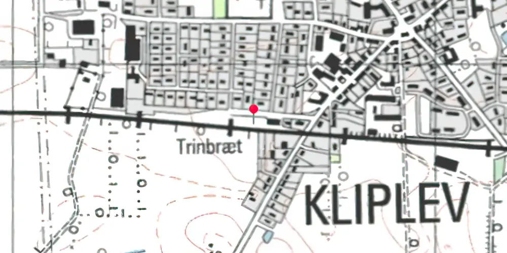 Historisk kort over Kliplev Trinbræt Historisk kort over Kliplev Trinbræt