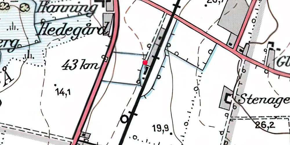 Historisk kort over Kongsholm Station Historisk kort over Kongsholm Station
