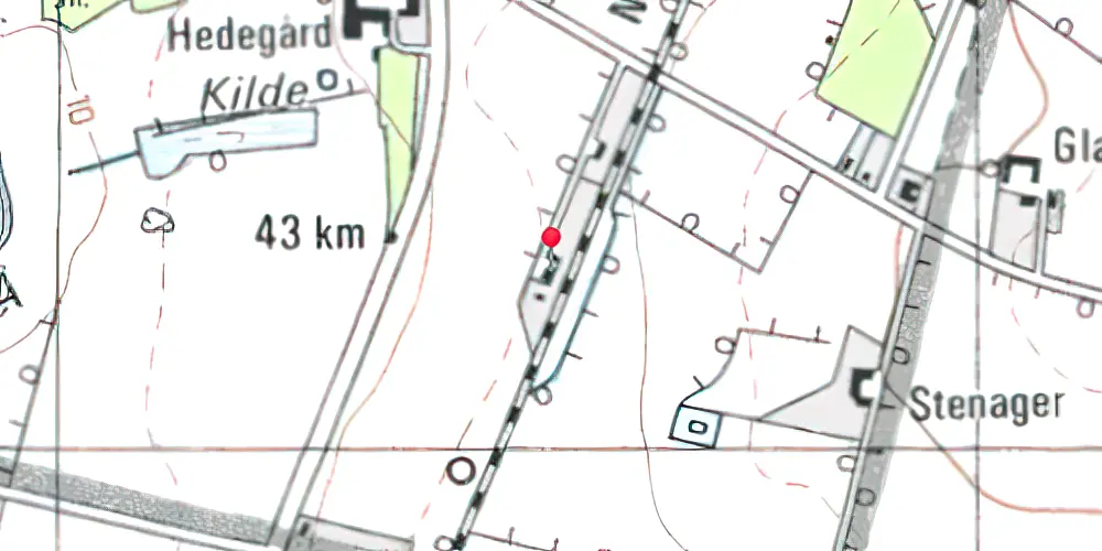 Historisk kort over Kongsholm Station Historisk kort over Kongsholm Station