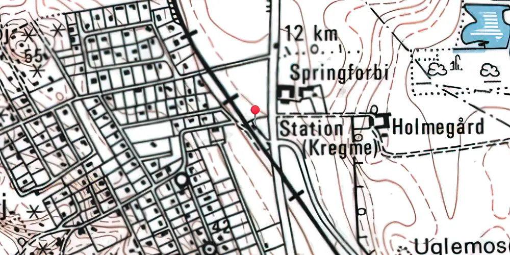 Historisk kort over Kregme Station Historisk kort over Kregme Station