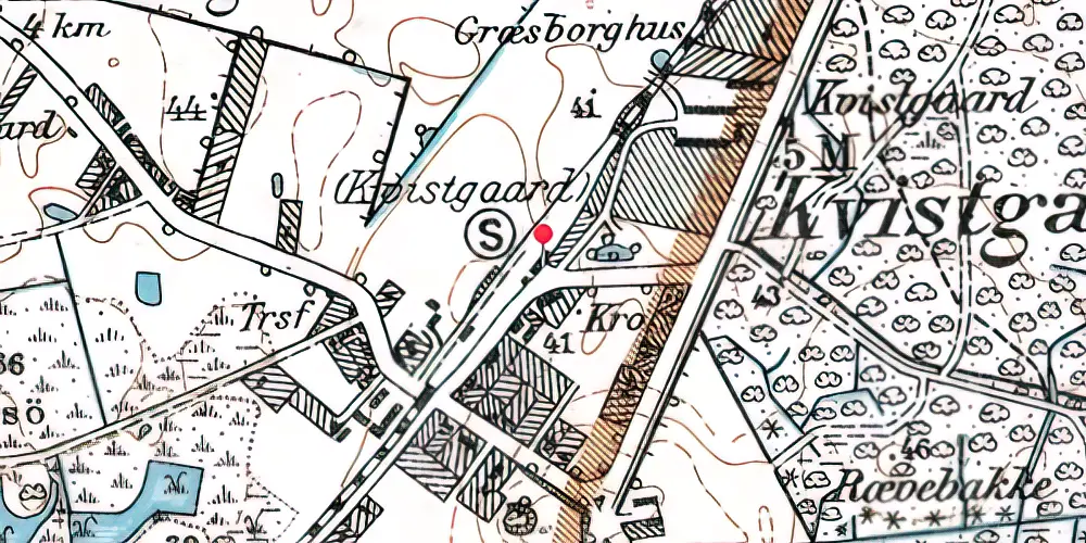 Historisk kort over Kvistgård Station Historisk kort over Kvistgård Station