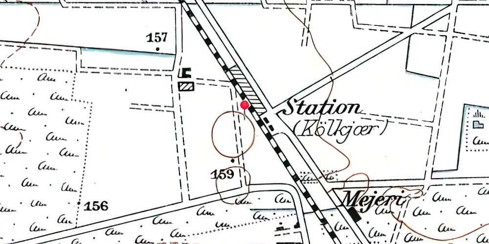 Historisk kort over Kølkær Teknisk Station Historisk kort over Kølkær Teknisk Station