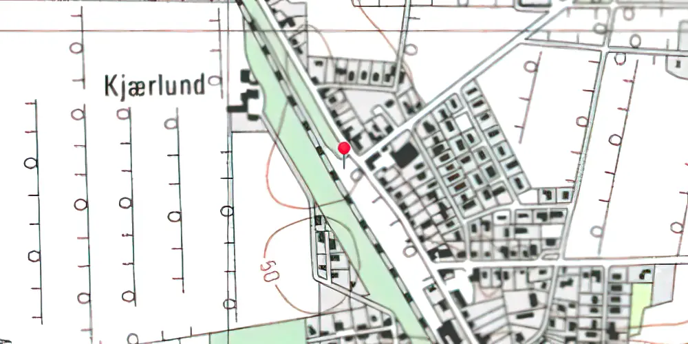 Historisk kort over Kølkær Teknisk Station Historisk kort over Kølkær Teknisk Station