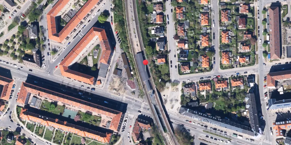 Historisk kort over Langgade Station