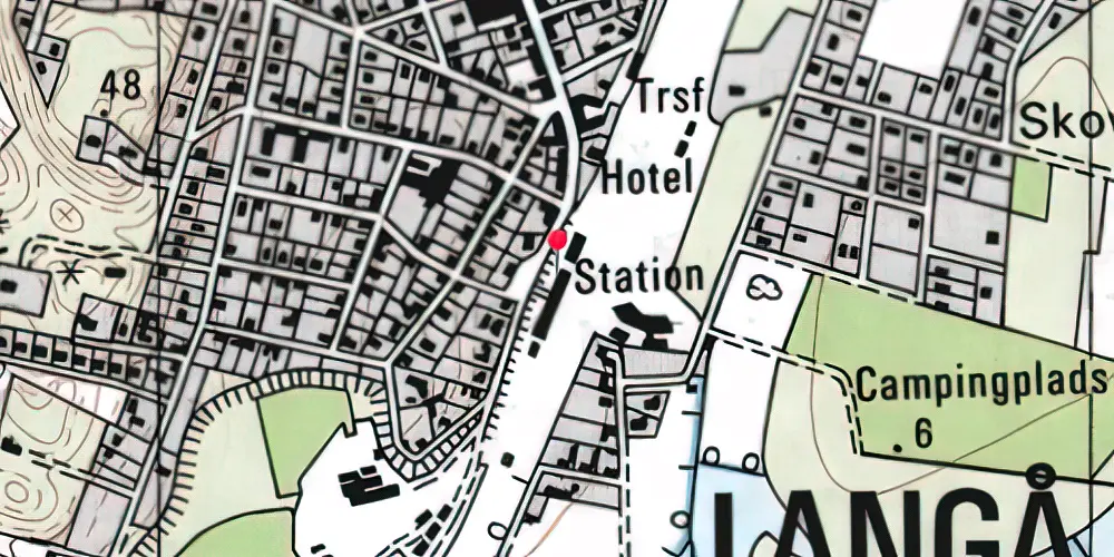 Historisk kort over Langå Station Historisk kort over Langå Station