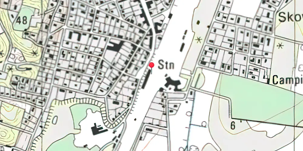 Historisk kort over Langå Station Historisk kort over Langå Station