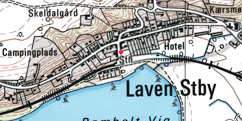 Historisk kort over Laven Trinbræt Historisk kort over Laven Trinbræt