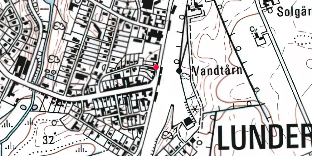 Historisk kort over Lunderskov Station Historisk kort over Lunderskov Station