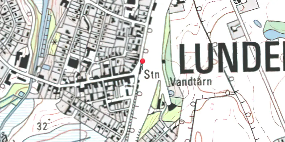 Historisk kort over Lunderskov Station Historisk kort over Lunderskov Station