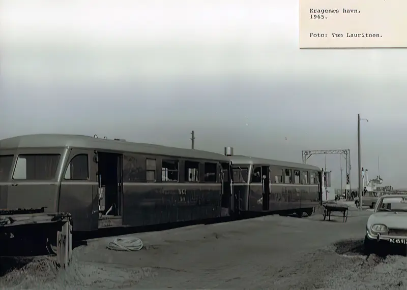 Billede af Kragenæs Station - havne sporet. Billede af Kragenæs Station - havne sporet.