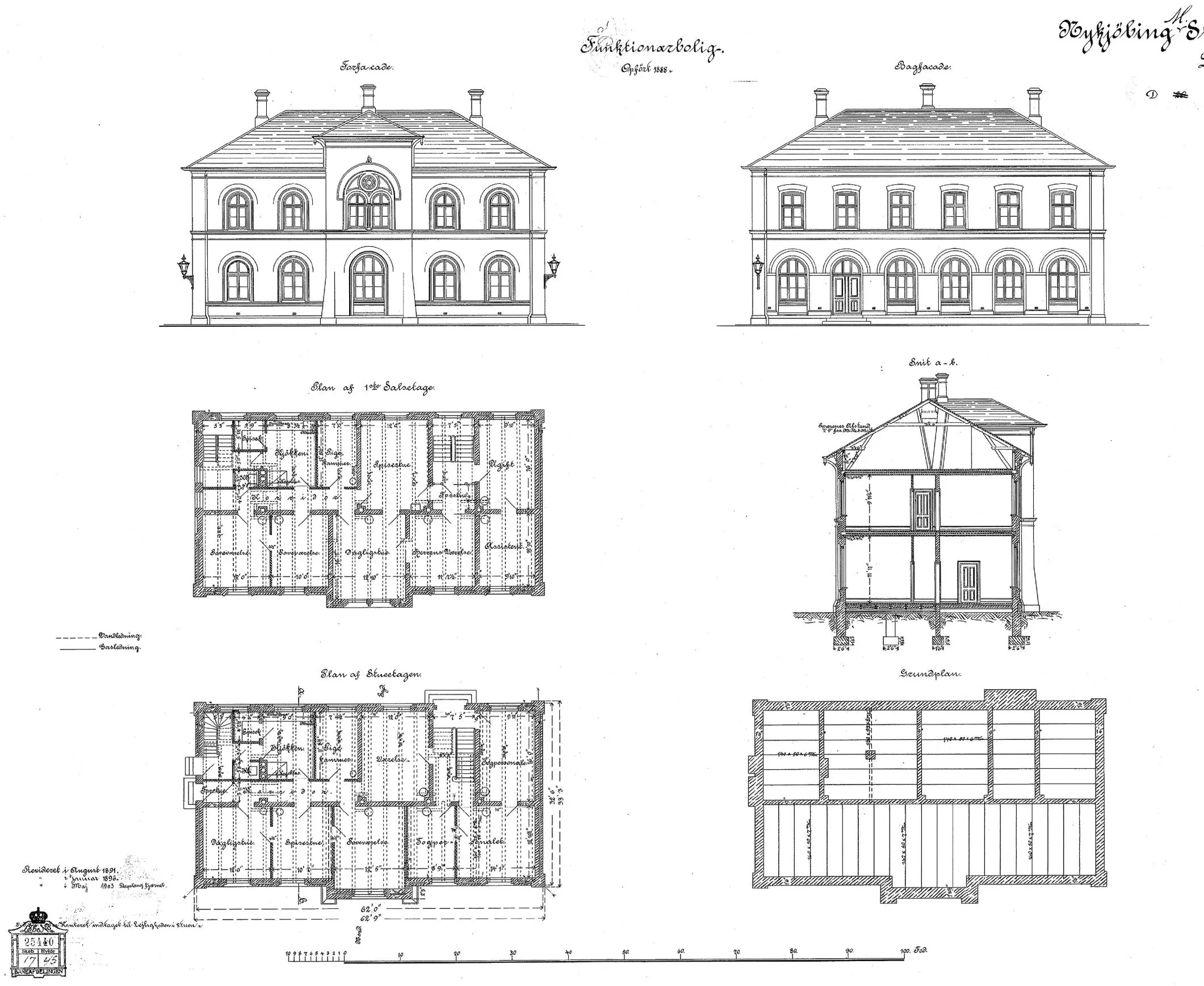 Tegning af Nykøbing Mors Station.