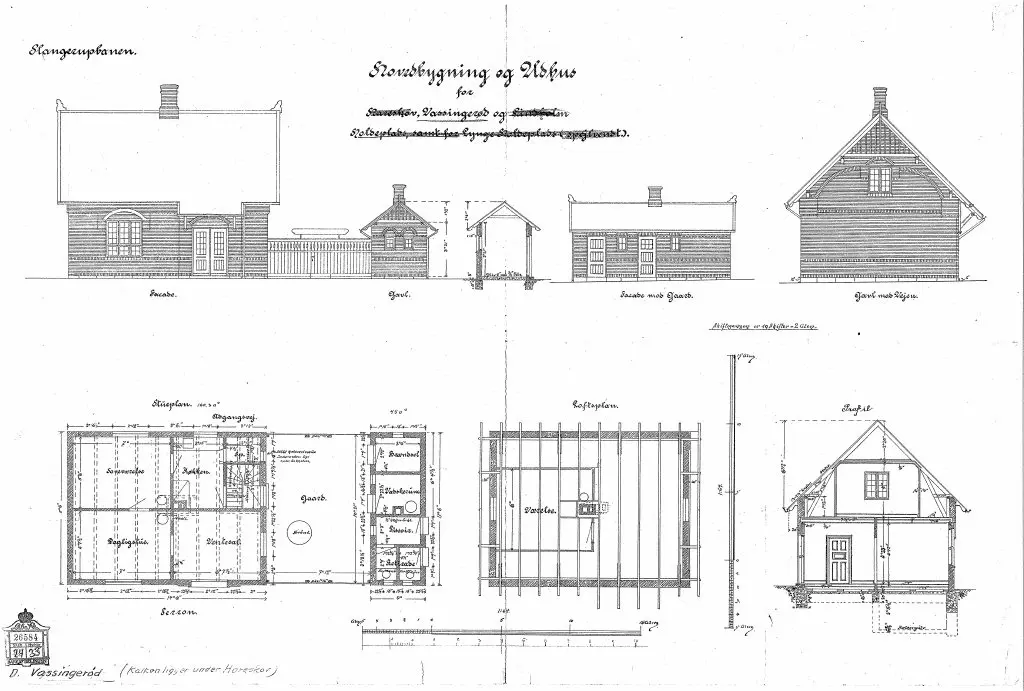 Tegning af Hareskov Station.