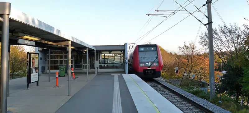 Billede af Værløse Station - den gamle station er nedrevet