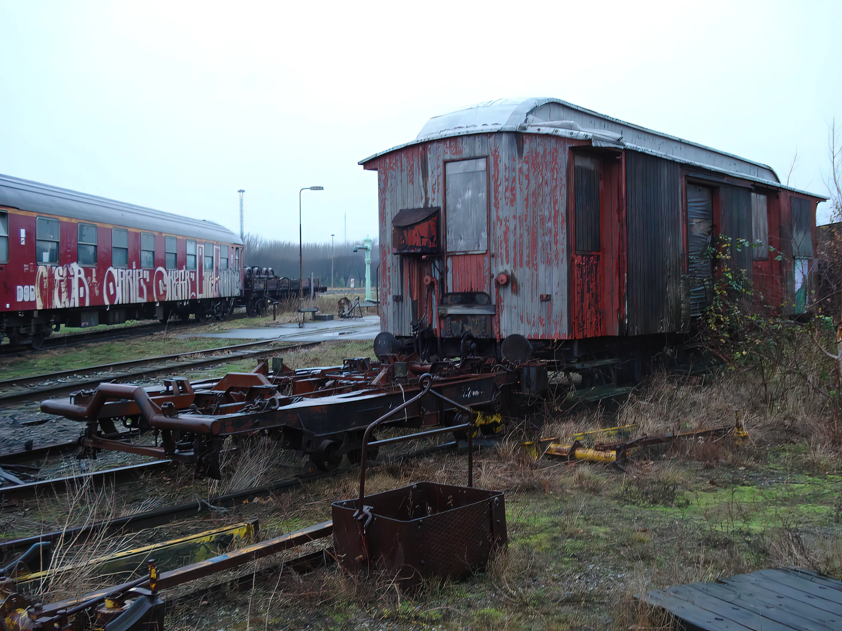 Billede af remiseområdet ved Gedser Station. Billede af remiseområdet ved Gedser Station.